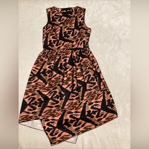 Proenza Schouler Asymmetrical Dress in Black and Brown